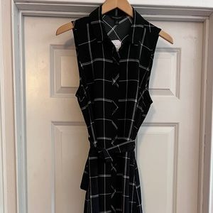 Banana Republic, black plaid dress, sz 12